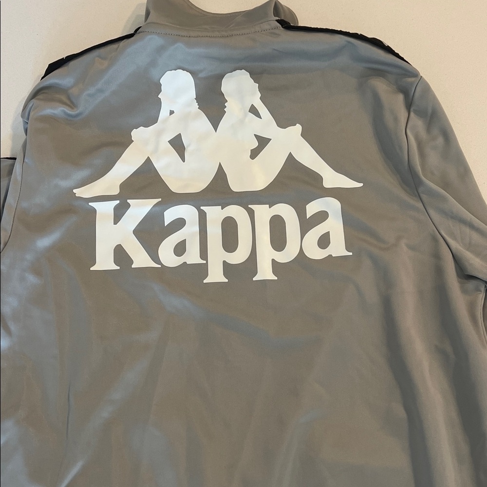Kappa Silver Jacket with Black Logo Tape - Picture 2 of 2